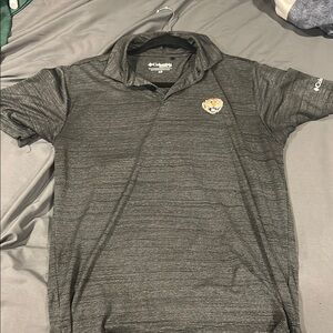 LSU Columbia Charcoal Polo with Embroidered Patch